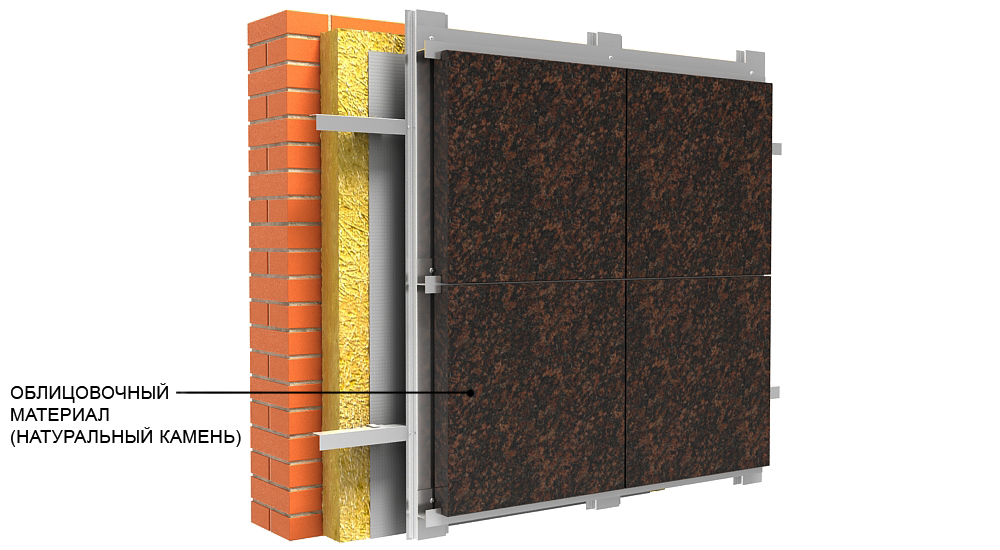 вентилируемые фасады из натурального камня